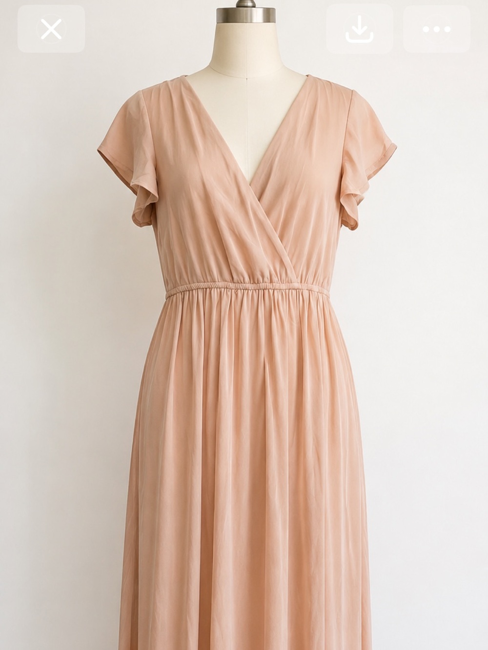 Lulus Chiffon Wrap-Front Maxi Dress in Blush